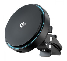 Автомобільний тримач з Бездротовим ЗП Proove Light Circle Qi2 15W black 2003000206203 6901115203826