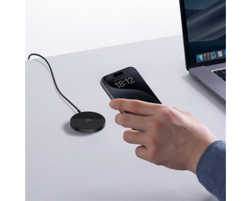Бездротовий ЗП Baseus Simple Mini4 Air Magnetic Qi2 15W black 2003000212754 6932172670962