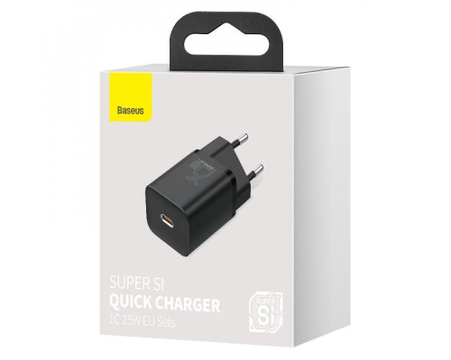 МЗП Baseus Super Silicone PD Charger 25W (1Type-C) black