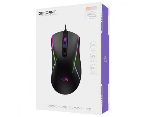 Дротова ігрова миша Proove Gaming Defiant black 2001212330044 6901111553352
