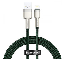 Кабель Baseus Cafule Metal Lightning 2.4A (1m) green