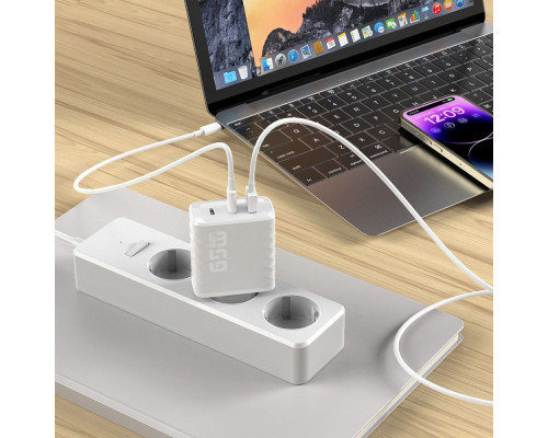 МЗП Proove Speed Surge Gan 65W (USB + 2 Type-C) white 2001001868147 6901111463231
