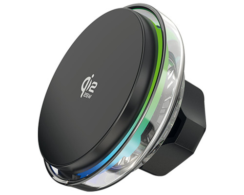 Автомобільний тримач з Бездротовим ЗП Proove Light Crystal Qi2.2 25W gray 2003000293234 6901116391539