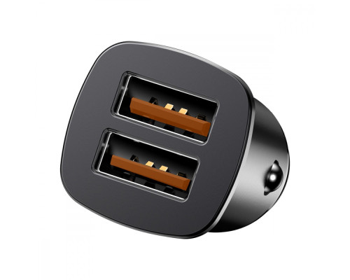 АЗП Baseus Square Metal QC 3.0 30W 2USB black