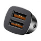 АЗП Baseus Square Metal QC 3.0 30W 2USB black