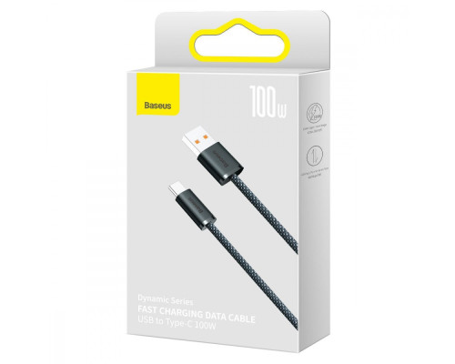 Кабель Baseus Dynamic Series Fast Charging Type-C 100W (2m) slate gray 2001000810338 6932172607449