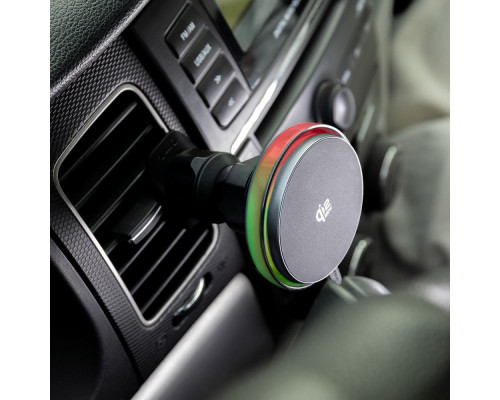 Автомобільний тримач з Бездротовим ЗП Proove Light Crystal Qi2.2 25W gray 2003000293234 6901116391539