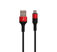 Кабель USB Hoco X26 Xpress Charging Micro Колір Чорно-Червоний 6957531080220