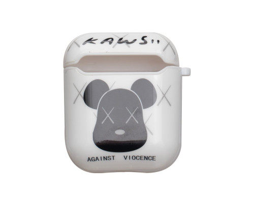 Футляр для Навушників Airpods 1/2 Glossy Brand Колір 11, Kaws black