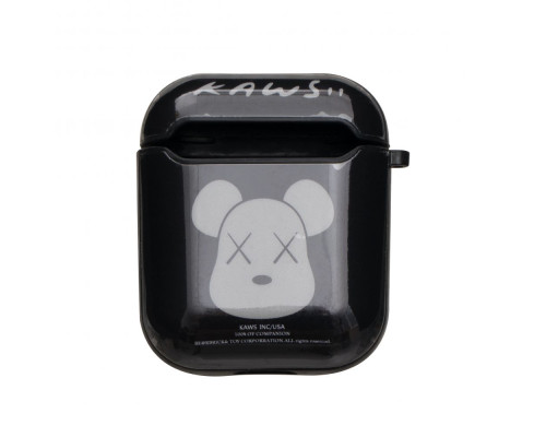 Футляр для Навушників Airpods 1/2 Glossy Brand Колір 11, Kaws black