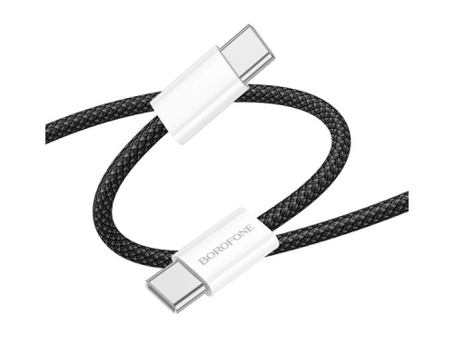 Кабель USB Borofone BX103 Original 60W Type-C to Type-C Колір Чорний 6941991109485