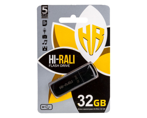 USB флеш-накопичувач Hi-Rali Taga 32gb Колір Чорний