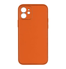 Чохол Leather Gold with Frame without Logo для iPhone 12 Колір Orange 2020000264491