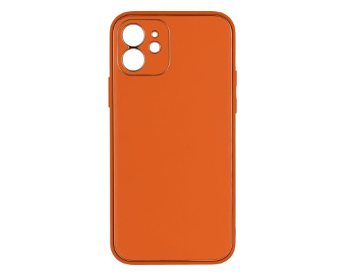 Чохол Leather Gold with Frame without Logo для iPhone 12 Колір 10, Orange 2020000264491