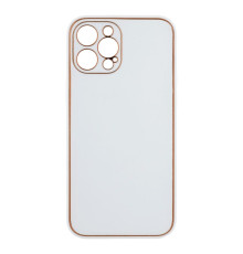 Чохол Leather Gold with Frame without Logo для iPhone 12 Pro Max Колір White 2020000264200