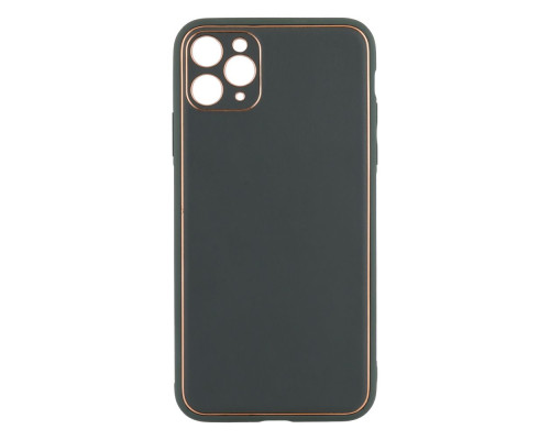 Чохол Leather Gold with Frame without Logo для iPhone 11 Pro Max Колір 11, Navy Green 2020000264613