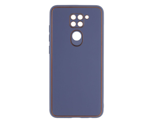 Чохол Leather Gold with Frame without Logo для Xiaomi Redmi Note 9 Колір 2, Black