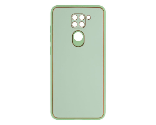 Чохол Leather Gold with Frame without Logo для Xiaomi Redmi Note 9 Колір 2, Black