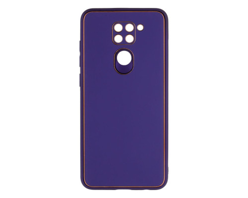 Чохол Leather Gold with Frame without Logo для Xiaomi Redmi Note 9 Колір 2, Black