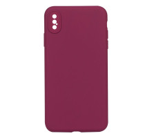 Чохол Silicone Case Full Camera no logo для iPhone Xs Max Колір 63, Garnet 2020000293958