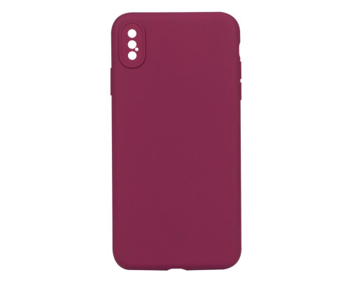 Чохол Silicone Case Full Camera no logo для iPhone Xs Max Колір 63, Garnet 2020000293958