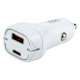 Автомобільний Зарядний Пристрій XO CC37 PD+QC3.0 20W Колір Бiлий 6920680876938