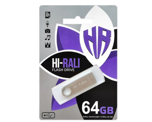 USB флеш-накопичувач Hi-Rali Shuttle 64gb Колір Чорний