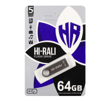 USB флеш-накопичувач Hi-Rali Shuttle 64gb Колір Чорний 4711472587154