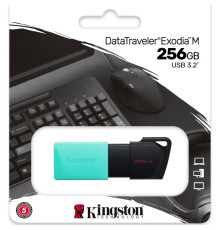 USB флеш-накопичувач 3.2 Kingston DT Exodia M 256gb Колір Black/Teal