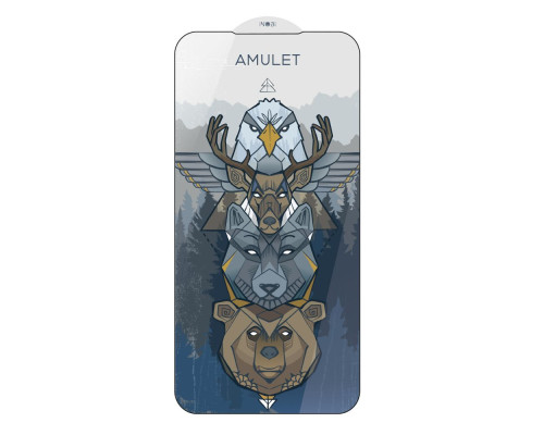 Захисне скло AMULET 2.5D HD Antistatic for iPhone 13/13 Pro/14 Колір Чорний