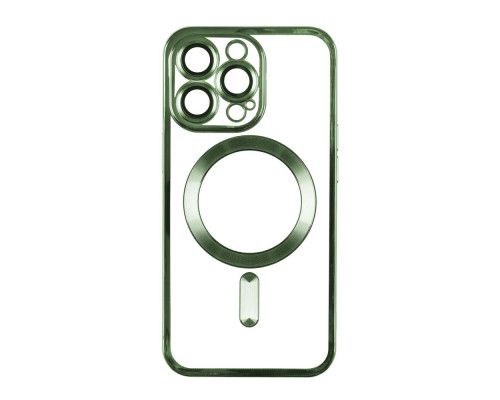 Чохол TPU Metallic Full Camera with Magsafe для Iphone 13 Pro Колір Green 2020000342571