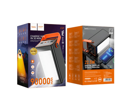 Універсальна Мобільна Батарея Power Bank Hoco J107 Super 22.5W universal 90000 mAh Колір Білий 6931474790972 ma33058_3868383