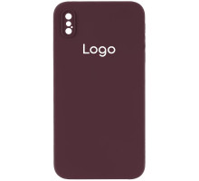 Чохол Silicone Case Square Full Camera для iPhone X/Xs Колір 42.Maroon 2020000347804