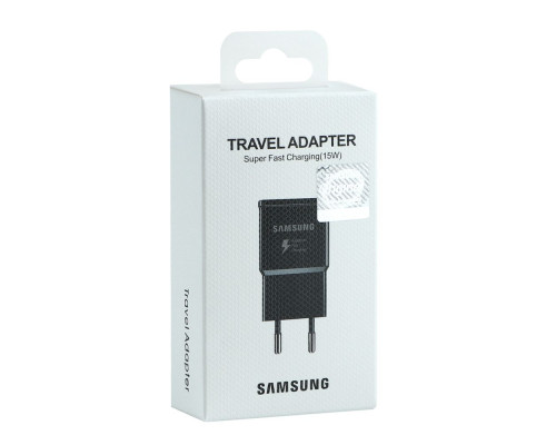 Мережевий Зарядний Пристрій Samsung Travel Adapter 1USB QC 15W 1:1 Колір Чорний 6979879845750