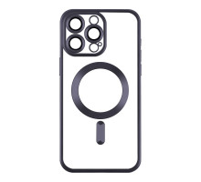 Чохол TPU Metallic Chrome Full Camera with Magsafe для iPhone 12 Pro Max Chrome Dark Blue ma33467_3161362 2020000384342