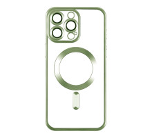 Чохол TPU Metallic Chrome Full Camera with Magsafe для iPhone 12 Pro Chrome Green ma33466_3161351 2020000384380