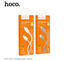 Кабель USB Hoco X107 Lightning 2.4A Колір Бiлий 6942007626262