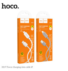 Кабель USB Hoco X107 Lightning 2.4A Колір Бiлий 6942007626262