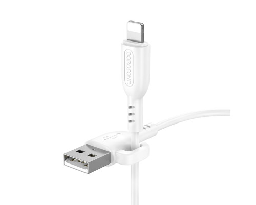 Кабель USB Borofone BX91 Lightning 2.4A Колір Білий 6974443389890