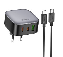 Мережевий Зарядний Пристрій Hoco CS33A 1USB/2USB-C PD/QC 30W+Type-C to Type-C Колір Чорний 6942007617536