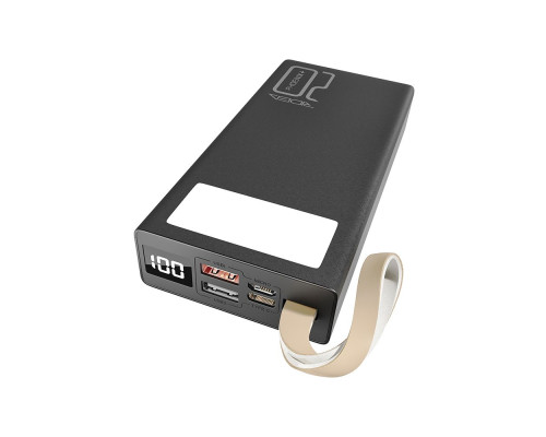 Універсальна Мобільна Батарея Power Bank Ridea RP-D20L+ Phoenix20+ PD/QC 3.0 20W digital display + lamp 20000 mAh Колір Чорний 6902014450458