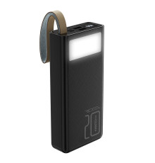 Універсальна Мобільна Батарея Power Bank Ridea RP-D20L+ Phoenix20+ PD/QC 3.0 20W digital display + lamp 20000 mAh Колір Чорний 6902014450458