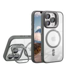 Чохол TPU+PC+Metal Stand Case with MagSafe and Camera Lenses для iPhone 14 Pro Max Колір Grey 2020000407720