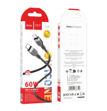 Кабель Hoco X109 Silicone Type-C to Type-C 60W 2m Колір Чорний 6942007636322 ma35921_3605825