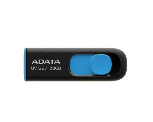 USB флеш-накопичувач 3.2 A-Data UV128 128Gb Колір Чорно-блакитний 4713435799444