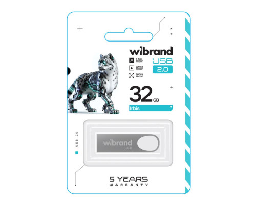 USB флеш-накопичувач Wibrand 32gb Irbis Колір Срібло 4820124241211