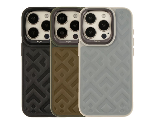 Чохол Kajsa Briquette Collection Rhombus для iPhone 15 Pro Max Колір Brown 4894505156920