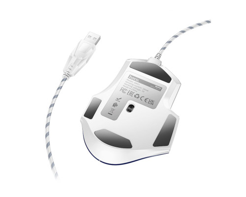 USB Миша Iгрова Hoco GM31 Overlord luminous Колір Білий синій 6942007629218 ma35230_3345470