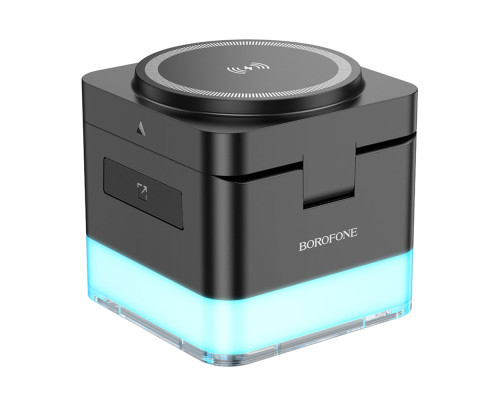 Бездротовий Зарядний Пристрій Borofone BQ34 3 in1 Magnetic 15W For iWatch Колір Чорний 6941991115691 ma35544_3346690