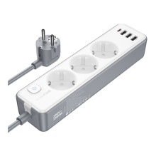Мережевий Подовжувач Borofone BAC9 (PD20W/1C3A)(EU)(L=3M) Колір Бiлий 6941991116667 ma35771_3605169